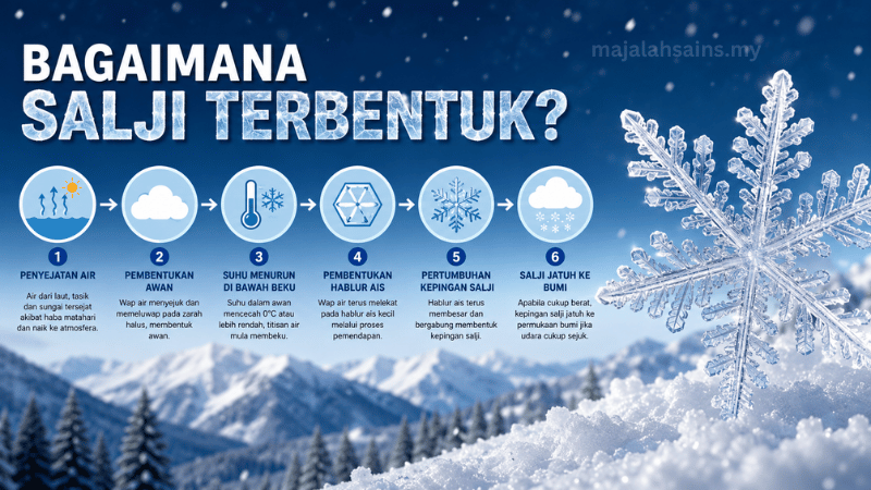 Bagaimana Salji Terbentuk? Penjelasan Lengkap Tentang Proses Pembentukan Salji